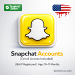 Snapchat Accounts Gmail Access USA IP Age:10–11 Month