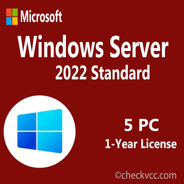 Windows Server 2022 Standard. 1-Year License (5 PC)