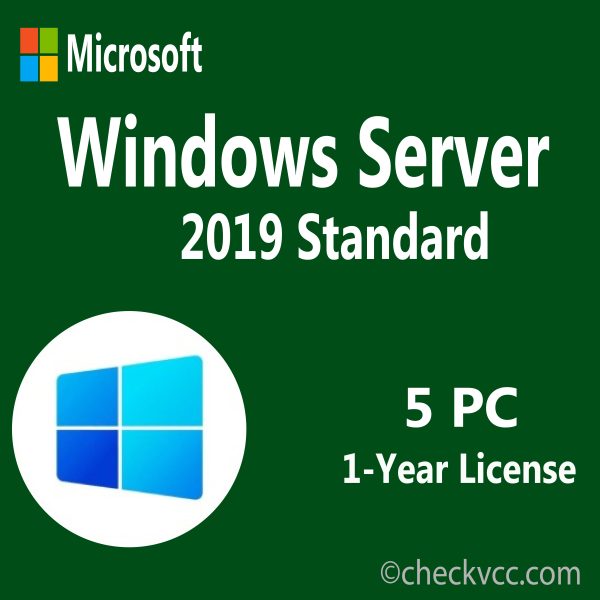 Windows Server 2019 Standard. 1-Year License (5 PC)