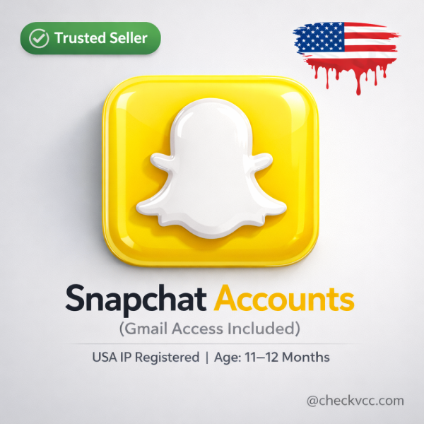 USA Snapchat Account Gmail Registered 11–12 Month Aged