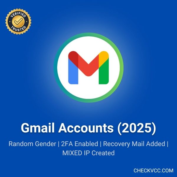 Gmail Accounts | Created 2025 | Random Gender | 2FA Enabled | Recovery Mail Added | MIXED IP Created