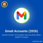 Gmail Accounts | Created 2026 | Random Gender | 2FA Enabled | Recovery Mail Added | MIXED IP Created