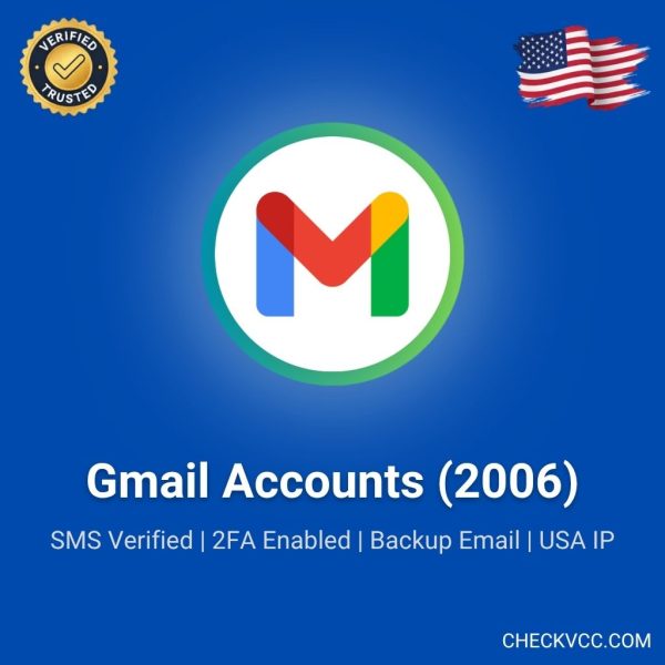 Buy Aged Gmail Accounts (2006) | SMS Verified | 2FA Enabled | Backup Email | USA IP
