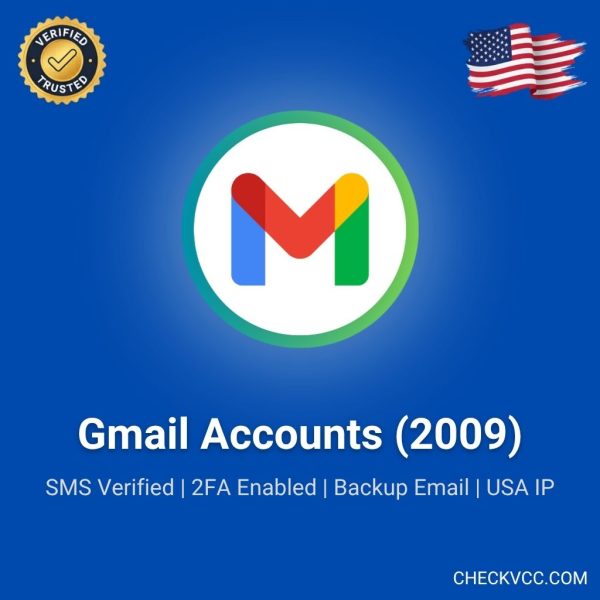 Buy Aged Gmail Accounts (2009) | SMS Verified | 2FA Enabled | Backup Email | USA IP