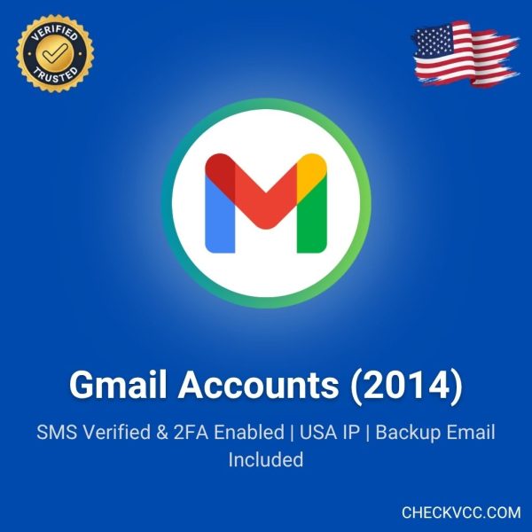 Buy Aged Gmail Accounts (2014) – SMS Verified & 2FA Enabled | USA IP | Backup Email Included