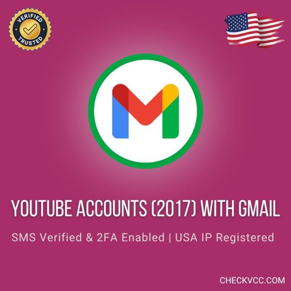 Buy Aged YouTube Accounts (2017) with Gmail | SMS Verified & 2FA Enabled | USA IP Registered