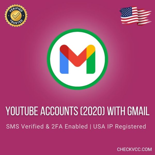 Buy Aged YouTube Accounts (2020) with Gmail | SMS Verified & 2FA Enabled | USA IP Registered