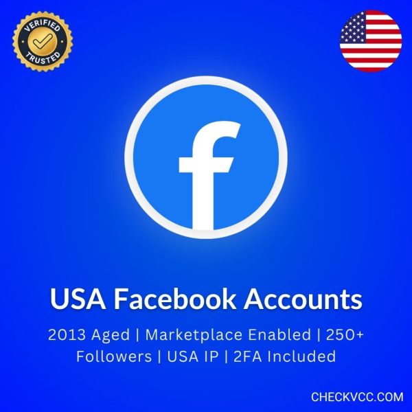 Buy USA Facebook Accounts | 2013 Aged | Marketplace Enabled | 250+ Followers | USA IP | 2FA Included
