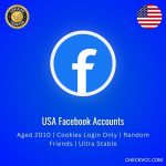 Buy USA Facebook Accounts | Aged 2010 | Cookies Login Only | Random Friends | Ultra Stable