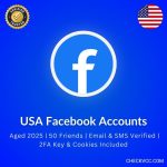 Buy USA Facebook Accounts | Aged 2025 | 50 Friends | Email & SMS Verified | 2FA Key & Cookies Included