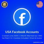Buy USA Facebook Accounts | Created June 2025 | 1-Month Warmed Up | SMS Verified (+1) | Cookies Included | Email & Avatar