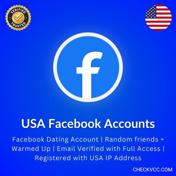 Buy USA Facebook Accounts | Facebook Dating Account | Random friends + Warmed Up | Email Verified with Full Access | Active Dating Profile (Female/Male) | Registered with USA IP Address