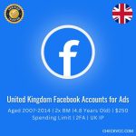 Buy United Kingdom Facebook Accounts for Ads | Aged 2007-2014 | 2x BM (4.8 Years Old) | $250 Spending Limit | 2FA | UK IP