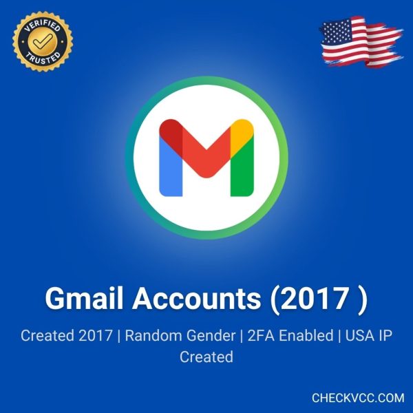 Buy Aged Gmail Accounts (2017) | Random Gender | 2FA Enabled | USA IP Created