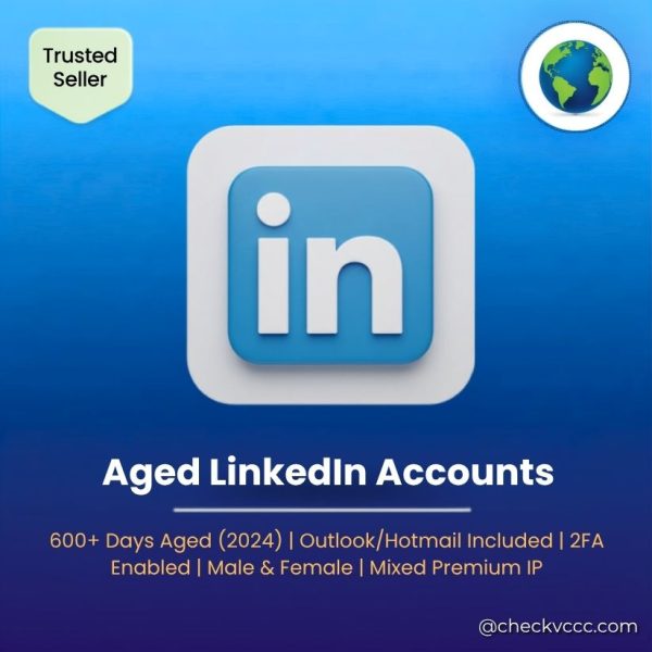 Buy Aged LinkedIn Accounts | 600+ Days Aged (2024) | Outlook/Hotmail Included | 2FA Enabled | Male & Female | Mixed Premium IP