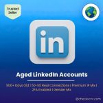 Buy Aged LinkedIn Accounts | 900+ Days Old | 50-55 Real Connections | Premium IP Mix | 2FA Enabled | Gender Mix