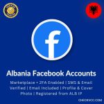 Buy Albania Facebook Accounts | Marketplace + 2FA Enabled | SMS & Email Verified | Email Included | Profile & Cover Photo | Registered from ALB IP