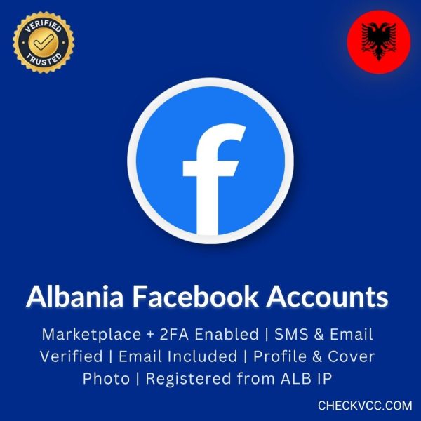 Buy Albania Facebook Accounts | Marketplace + 2FA Enabled | SMS & Email Verified | Email Included | Profile & Cover Photo | Registered from ALB IP