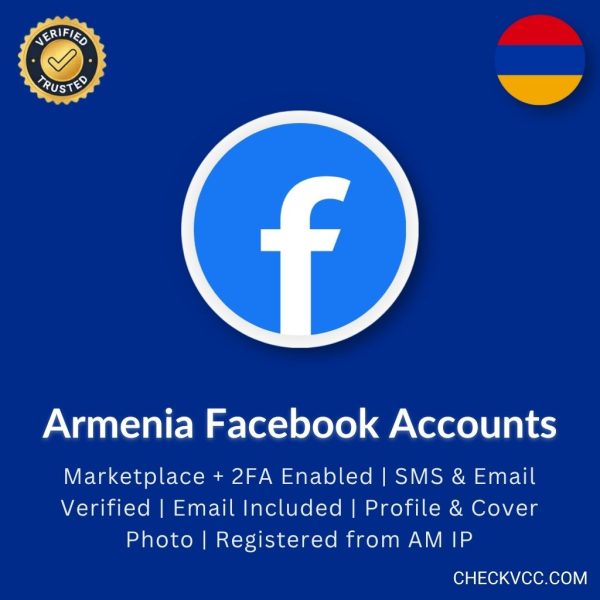 Buy Armenia Facebook Accounts | Marketplace + 2FA Enabled | SMS & Email Verified | Email Included | Profile & Cover Photo | Registered from AM IP