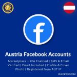 Buy Austria Facebook Accounts | Marketplace + 2FA Enabled | SMS & Email Verified | Email Included | Profile & Cover Photo | Registered from AUT IP