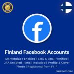 Buy Finland Facebook Accounts | Marketplace Enabled | SMS & Email Verified | 2FA Enabled | Email Included | Profile & Cover Photo | Registered from FI IP