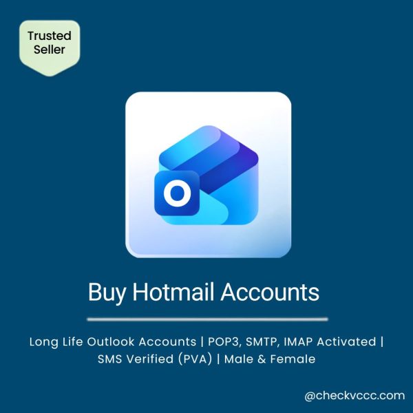 Buy Hotmail Accounts | Long Life Outlook Accounts | POP3, SMTP, IMAP Activated | SMS Verified (PVA) | Male & Female