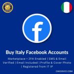 Buy Italy Facebook Accounts | Marketplace + 2FA Enabled | SMS & Email Verified | Email Included | Profile & Cover Photo | Registered from IT IP