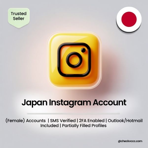 Buy Japan Instagram Accounts (Female) | SMS Verified | 2FA Enabled | Outlook/Hotmail Included | Partially Filled Profiles
