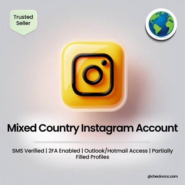 Buy Mixed Country Instagram Accounts | SMS Verified | 2FA Enabled | Outlook/Hotmail Access | Partially Filled Profiles