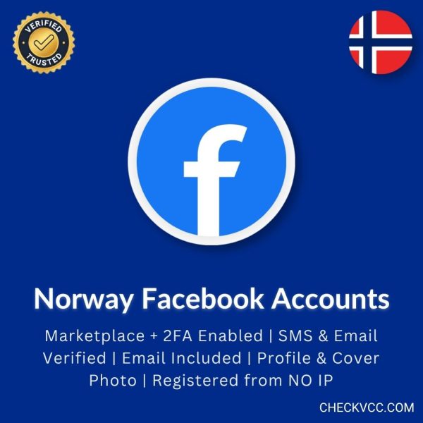 Buy Norway Facebook Accounts | Marketplace + 2FA Enabled | SMS & Email Verified | Email Included | Profile & Cover Photo | Registered from NO IP