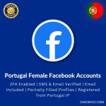 Buy Portugal Female Facebook Accounts | 2FA Enabled | SMS & Email Verified | Email Included | Partially Filled Profiles | Registered from Portugal IP