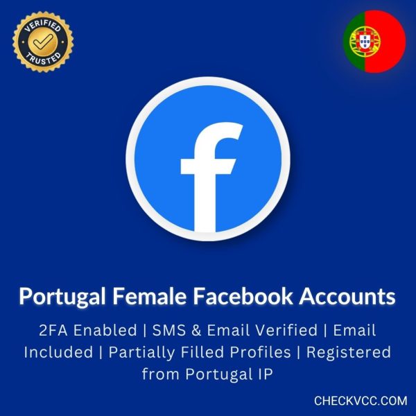 Buy Portugal Female Facebook Accounts | 2FA Enabled | SMS & Email Verified | Email Included | Partially Filled Profiles | Registered from Portugal IP