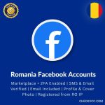 Buy Romania Facebook Accounts | Marketplace + 2FA Enabled | SMS & Email Verified | Email Included | Profile & Cover Photo | Registered from RO IP