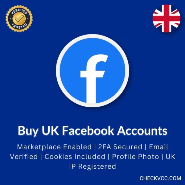 Buy UK Facebook Accounts | Marketplace Enabled | 2FA Secured | Email Verified | Cookies Included | Profile Photo | UK IP Registered