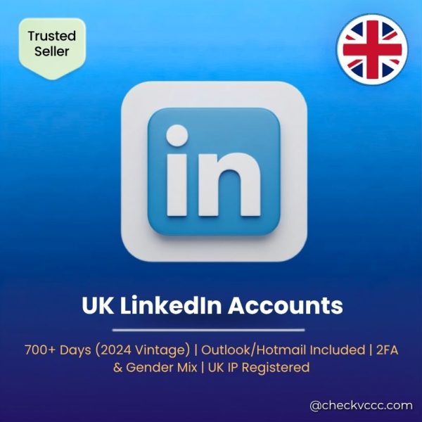 Buy UK LinkedIn Accounts | 700+ Days (2024 Vintage) | Outlook/Hotmail Included | 2FA & Gender Mix | UK IP Registered