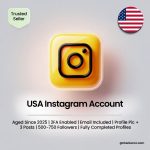 Buy USA Instagram Accounts | Aged Since 2025 | 2FA Enabled | Email Included | Profile Pic + 3 Posts | 500-750 Followers | Fully Completed Profiles