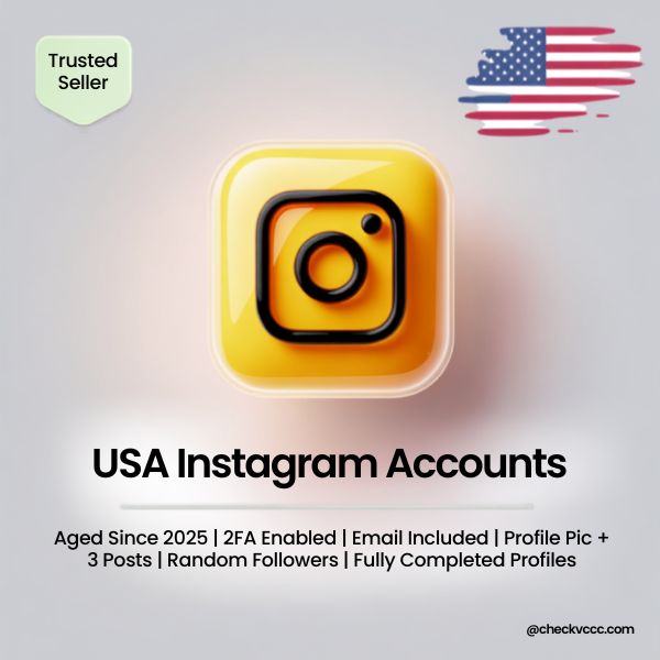 Buy USA Instagram Accounts | Aged Since 2025 | 2FA Enabled | Email Included | Profile Pic + 3 Posts | Random Followers | Fully Completed Profiles