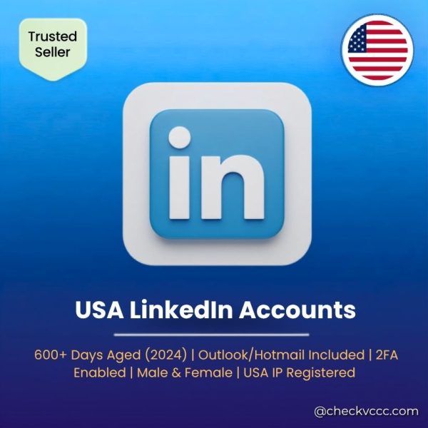 Buy USA LinkedIn Accounts | 600+ Days Aged (2024) | Outlook/Hotmail Included | 2FA Enabled | Male & Female | USA IP Registered